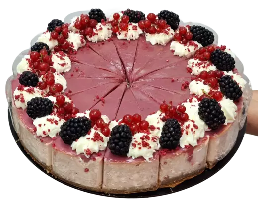 AI: Malinový cheesecake (removeBg)